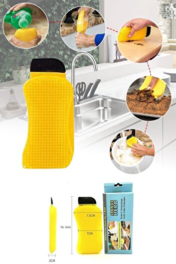 Buffer 3in1 Hero Silicone Dish Purification Brush for Difficult Dishes