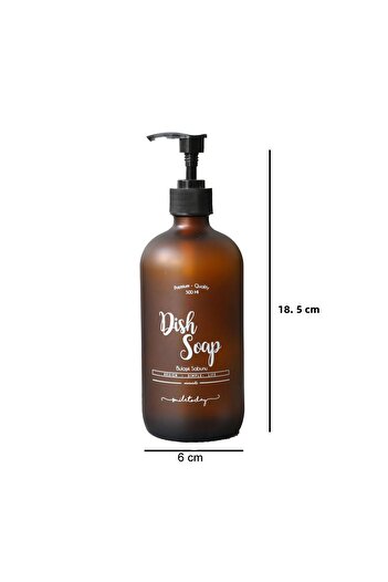 Miniminti Μπουκάλι σαπουνιού πιάτων Amber Glass - 500 Ml (πλύσιμο πιάτων)