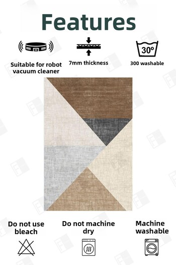 Faiend Set of 2 Non-slip Based Bathroom Rug and Mat - Washable Toilet Seat Set (3)