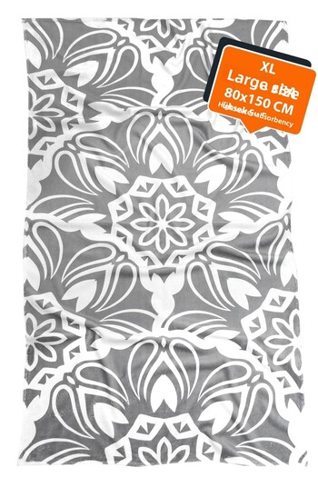 HAMUR Beach Towel Scope Gray 80x150 cm E43pr0650036hm
