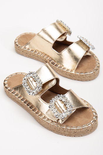 ACMZ SHOES Summer Stone Detailed Slippers