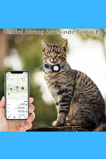 PSGT Anti kayıp bulucu izci koruyucu ayarlanabilir kedi etiketi yaka ile Airtag kedi