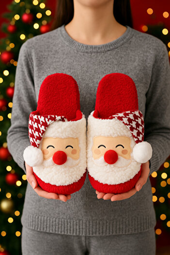 StWenn Santa Claus New Year Slippers Home Slippers House Slippers Guest Slippers SANTA CLAUS