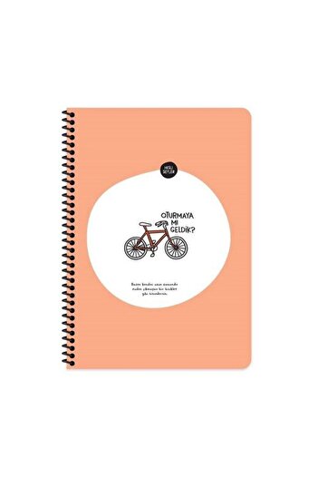 Hisli Şeyler A4 Lined Spiral Sticker Notebook - Is We Here to Sit?80yp