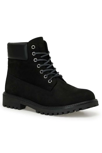 lumberjack River Γνήσιες Δερμάτινες Μπότες Unisex ΜΑΥΡΟ