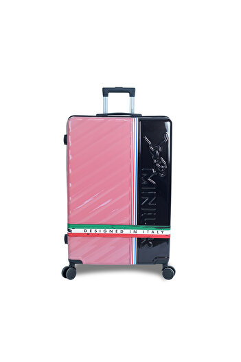 Mnuk Swagger Set Of 3 Luggage| Polycarbonate And Abs Hardside Trolley| 20/24/28- Pink Solid Blue