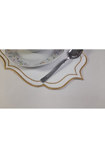 NAKIŞ ATÖLYESİ Embroidery Workshop American Service - Runner Gardenia Linen Fabric - Model : 4