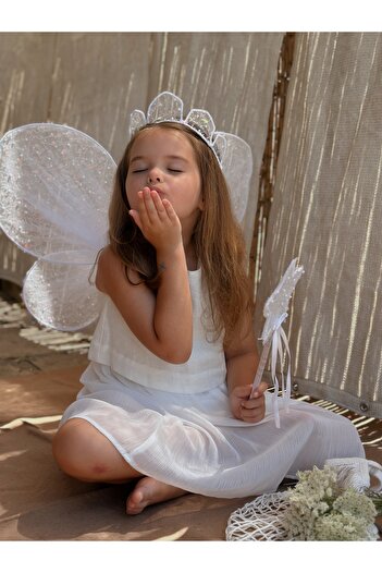 SAKLIDESİGN Hayal Set Crown&Wings&Wings Girl's Birthday Party Set