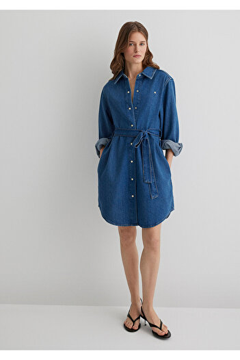 Mavi Bertina Classic Denim Indigo Mavisi Jean Elbise 1310618-89426