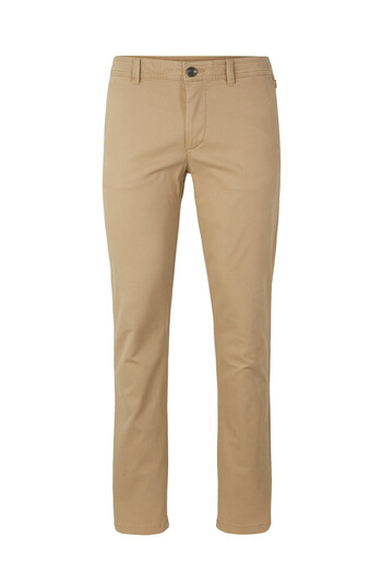 Tom Tailor Hose Unifarbene Slim Fit Chinohose Travis mit seitlichen Eingrifftaschen, Gürtelschlaufen und Paspel