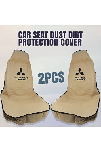 Generic Mistubishi Car Seat Covers 2pcs – Dust & Dirt Protection For Service Center & Daily Use Beige