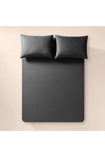 Penelope 100% Cotton Percale Fitted Sheet 120X200 cm Anthracite - Pure Series