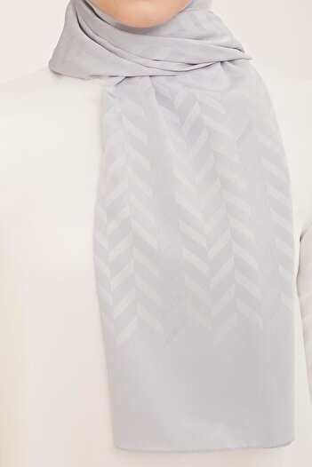 Armine Trend J.Capri Silver Color Patterned Shawl 1-355