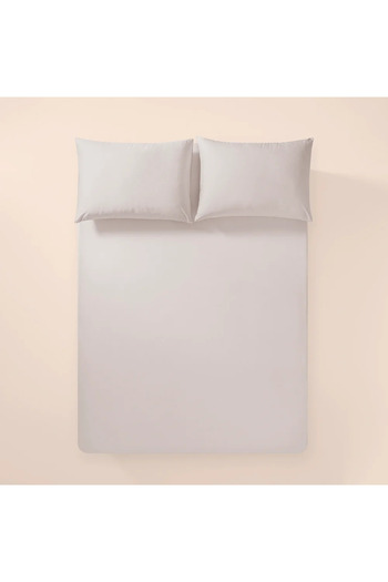 Penelope 100% Cotton Percale Fitted Sheet 200X200 cm Gray - Pure Series