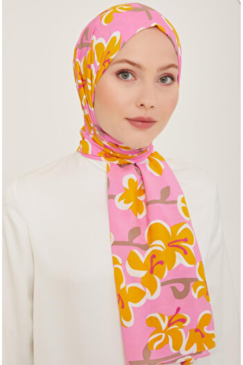 Armine Trend Laurel Shawl 6348-18 Pink Yellow