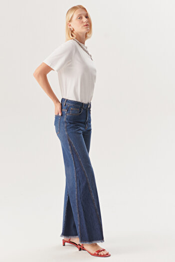 Exquise High Waist Flare Denim Pants