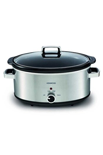 Kenwood Slow Cooker SCM70 6.5L Silver – 3 Heat Settings, Ceramic Pot, Dishwasher Safe