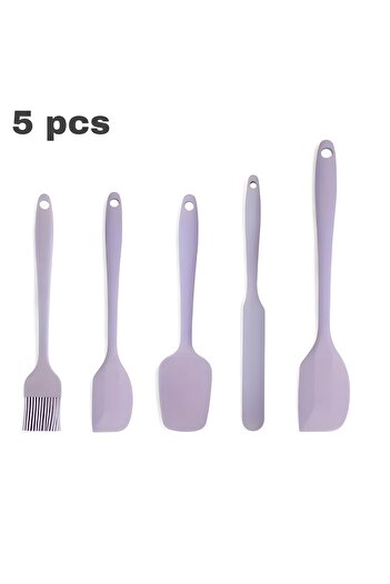 Felis Arte 5 Piece Silicone Set, Heat Resistant, Flexible, Lilac Color