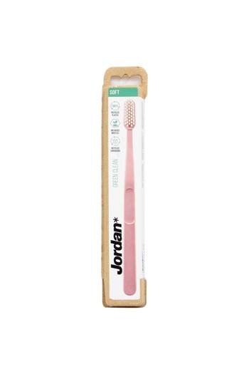 JORDAN Green Clean Soft Tooth Brush Eco-friendly, Gentle Oral Care For Sensitive Gums