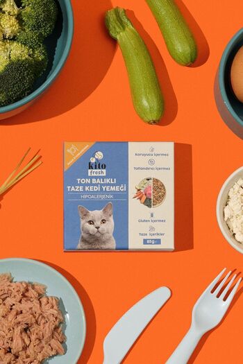 kito Fresh Ton Balıklı Taze Kedi Yemeği (%100 TAZE IÇERİKLİ MAMA)