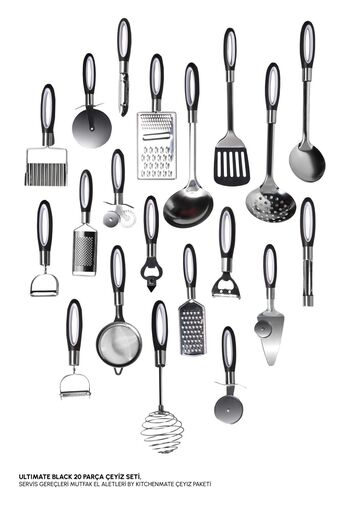Perotti Ultimate White 20 Piece Kitchen Serving Set Kitchen Hand Tools by Kitchenmate Dowry Package
