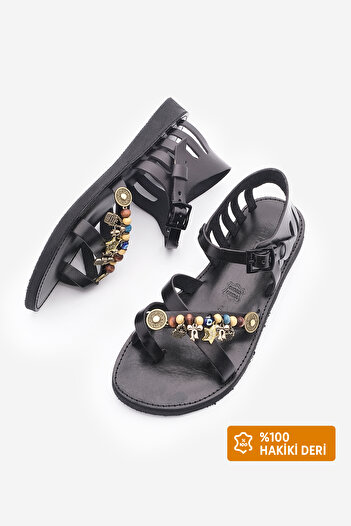 Marjin Women's Eva Sole Flip Flops Daily Sandals Kitaz Black