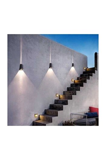 Cata Ekim Aydınlatma Ct-7063 3200k Günışığı 2x3w Antrasit Malta Dış Mekan Led Aplik