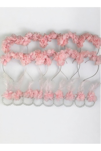 Ays Bridal Pink Bride to Be Bridesmaid Bracelet and Crown Bachelorette 20 Pieces