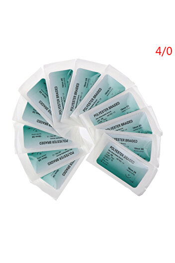 AQTOCNA N 12Pcs 2/0 3/0 4/0 5/0 Medical Needle Suture Nylon Monofilament Thread Suture Practice Kit Teachin.