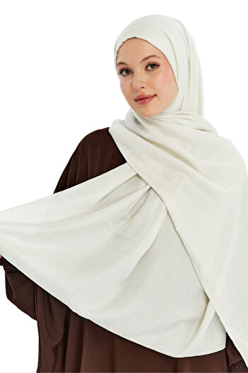 Altobeh Monogram Star Pattern Shawl - Cream