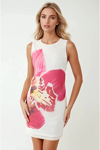 Hiccup Çiçek Desenli Bodycon Mini Elbise