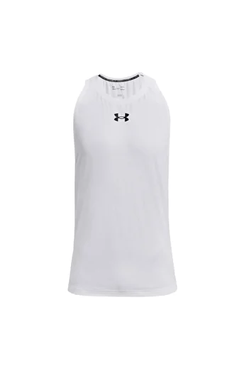 Under Armour Ua Baseline Cotton Tank 1361901-100 Men's White T-Shirt