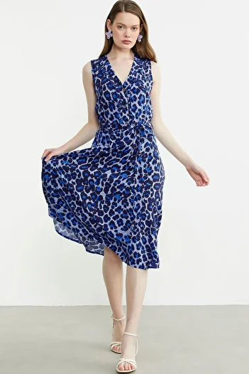 Sementa Patterned Flared Midi Dress - Saks