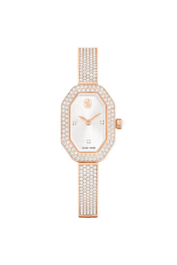 Swarovski Rose Gold Tone Dextera Bangle Watch, Swiss Made, Metal Bracelet