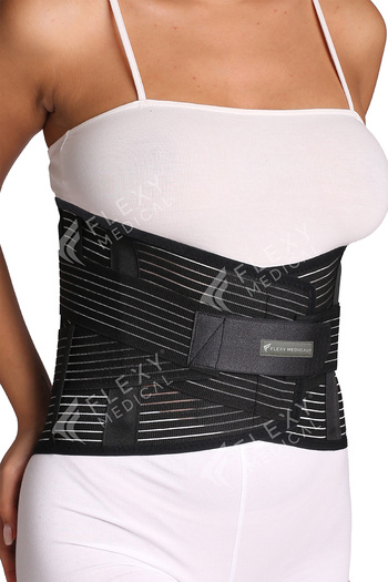 Flexy Medical Steel Underwire Medcal Waist Corsetai Lumbostad Black (32cm) Orthopedic Corset