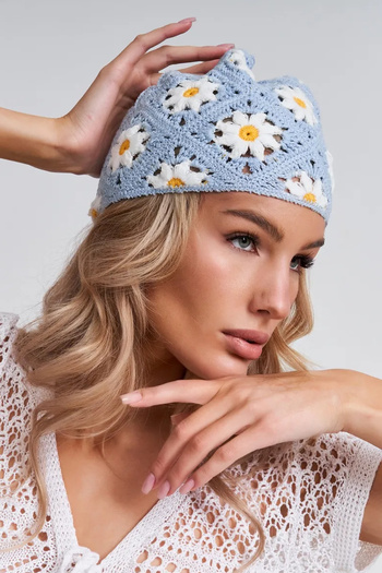 New Obsessions Floral Knitted Triangle Bandana
