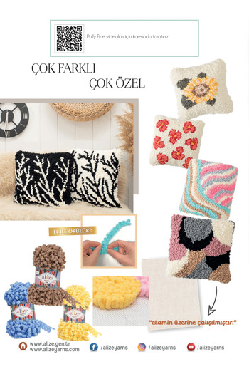 Alize Puffy Fine Color El Örgü Ipi 100g – Şişsiz Kolay Örülür-6519