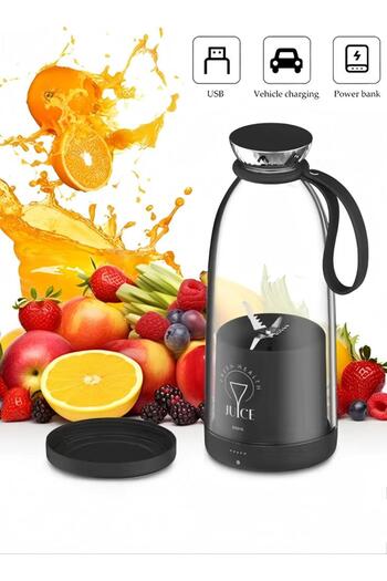Gerenic 500ml Portable Mini Blender for Fresh Juice Smoothies Shakes with USB Rechargeable Juicer Cup