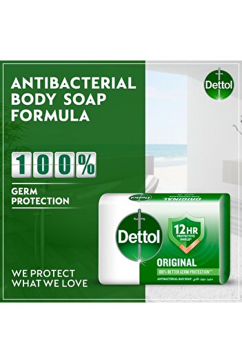 Dettol Original Bathing Soap Pine Scent 4 X 120 G Refreshing Cleansing Bar For Soft, Smooth