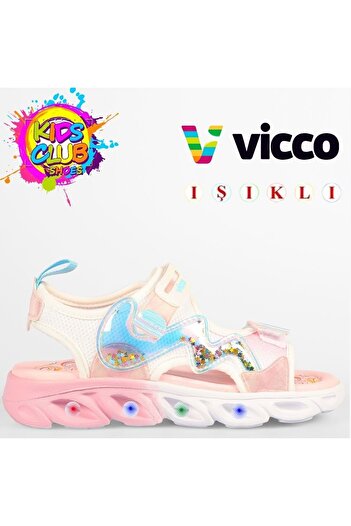 Vicco 332.P25Y.179 Legendy Booties Lighted Phylon White Girl's Sandals