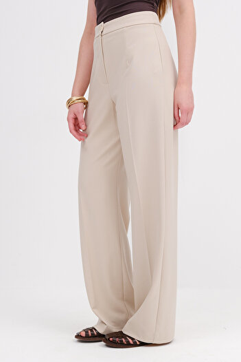 Addax High Waist Wide Leg Trousers Pn8130 - Dk14