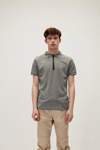 Bad Bear Cord Men's Gray Polo T-shirt
