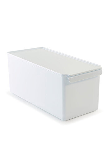 Prima Nova Δοχείο αποθήκευσης με καπάκι Ψυγείο Organizer Inside Cabinet Organizer Storage Container 165*355*160Mm Λευκό 6 τεμάχια
