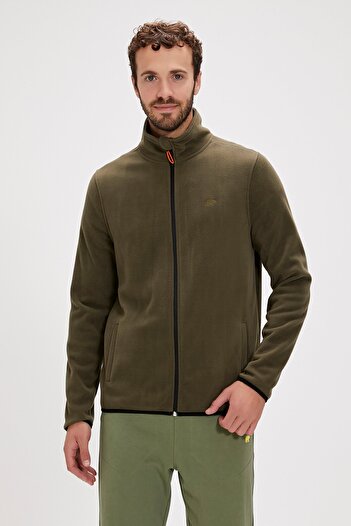 Bad Bear Bowie Full-zip Khaki Zippered Men's Fleece Sweatshirt