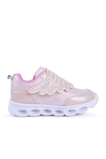 IGOR Bc10001-003 Bella Girl's Lighted Velcro Casual Shoes Powder Rosa