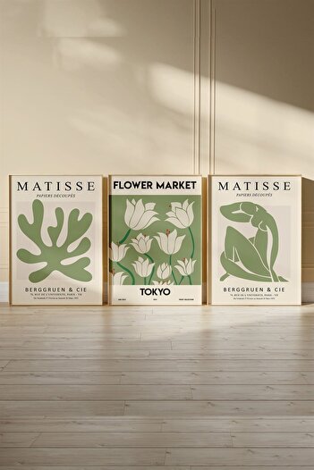 Buka Shops Matisse Flower Market 3'lü Tablo, Poster Seti - Çerçevesiz