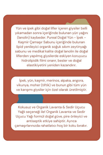 Pureal Doğal Yün, Ipek Ve Kaşmir Çamaşır Deterjanı - Lavanta Ve Sedir Uçucu Yağlı
