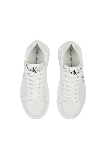 Calvin Klein Women's Brand Logo Lace-up Non-Slip Sole Casual White1 Sneaker YW0YW00823-YBR