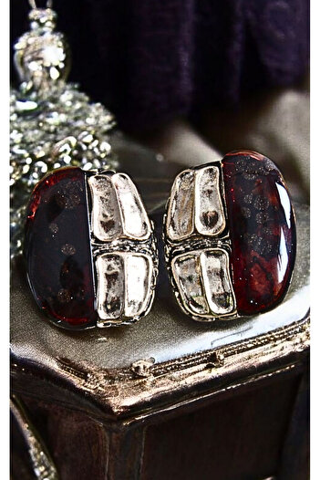 MIRADA JEWELRY Brown Gold Vintage Big Earrings