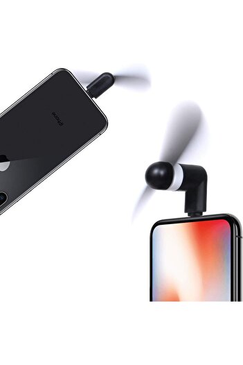 Generic iPhone için Taşınabilir Mini Vantilatör - Lightning Port Uyumlu Serinletici Fan - Güçlü ve Sessiz